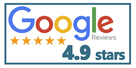 google 4.9 out of 5 star review logo